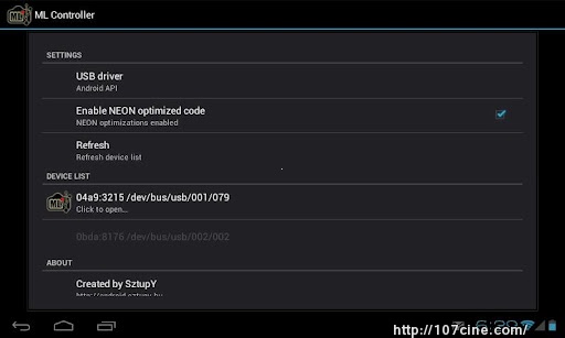 网上看到一个ML Controller for Android